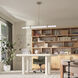 Riven Linear Chandelier Ceiling Light in Polished Nickel