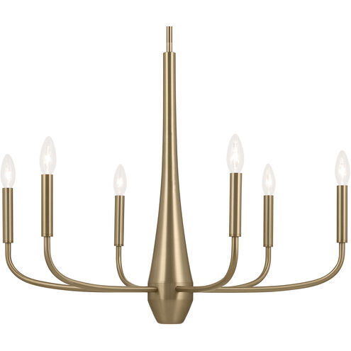 Deela LED 28 inch Champagne Bronze Chandelier Ceiling Light in Brushed Gold and Champagne Bronze