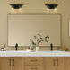 Crosby 2 Light 15.25 inch Black Bath Light Wall Light