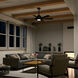 Gentry Lite 52 inch Distressed Black with Walnut Blades Ceiling Fan in Walnut/Satin Black