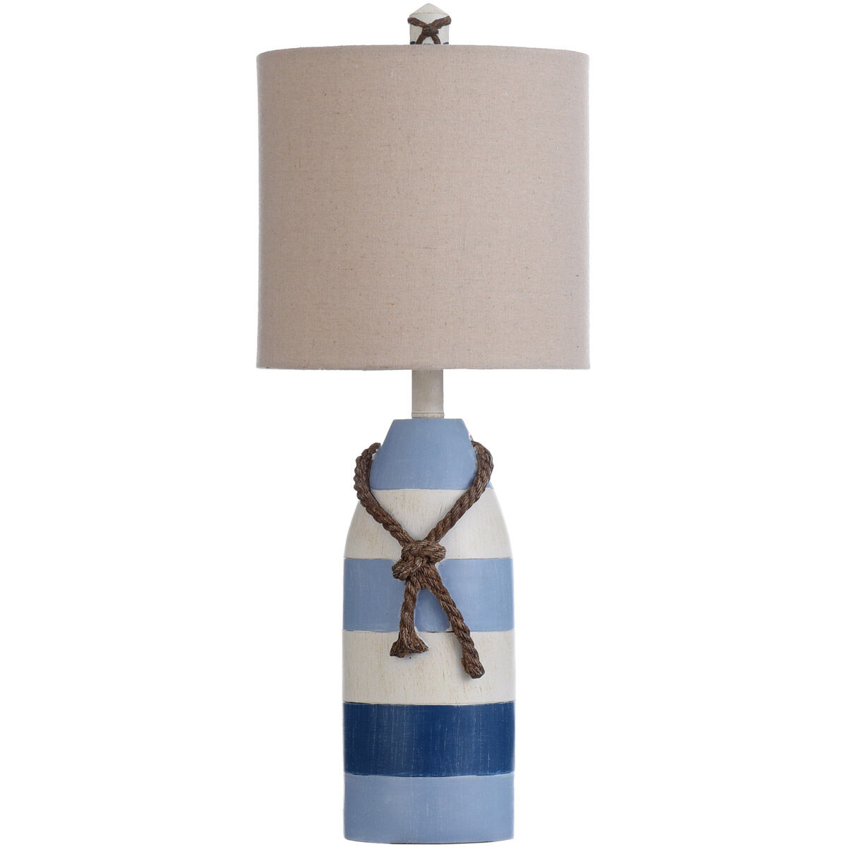 Signature 24.5 inch 100.00 watt Blue Stripe Table Lamp Portable Light