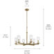 Crosby 6 Light Natural Brass Chandelier Ceiling Light