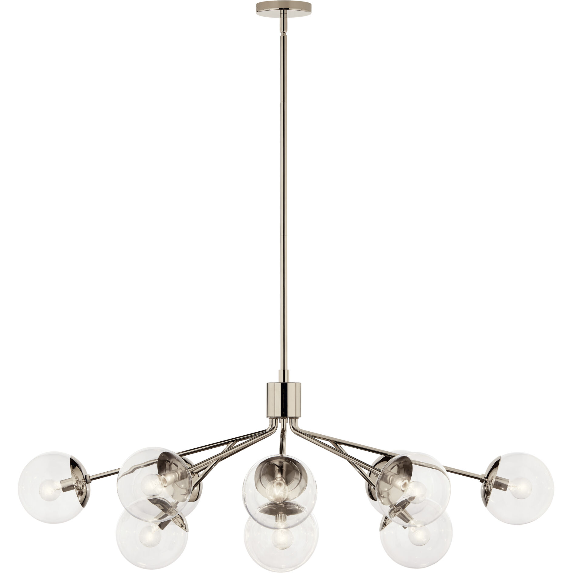 Silvarious 12 Light 26.75 inch Polished Nickel Chandelier/Semi Flush Ceiling Light