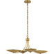 Palmela 4 Light Lacquered Brass Convertible Chandelier Ceiling Light