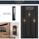 Lundon 3 Light 22 inch Black Outdoor Wall Light