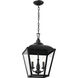 Homestead Dame 3 Light 13 inch Textured Black Pendant Ceiling Light, Dame