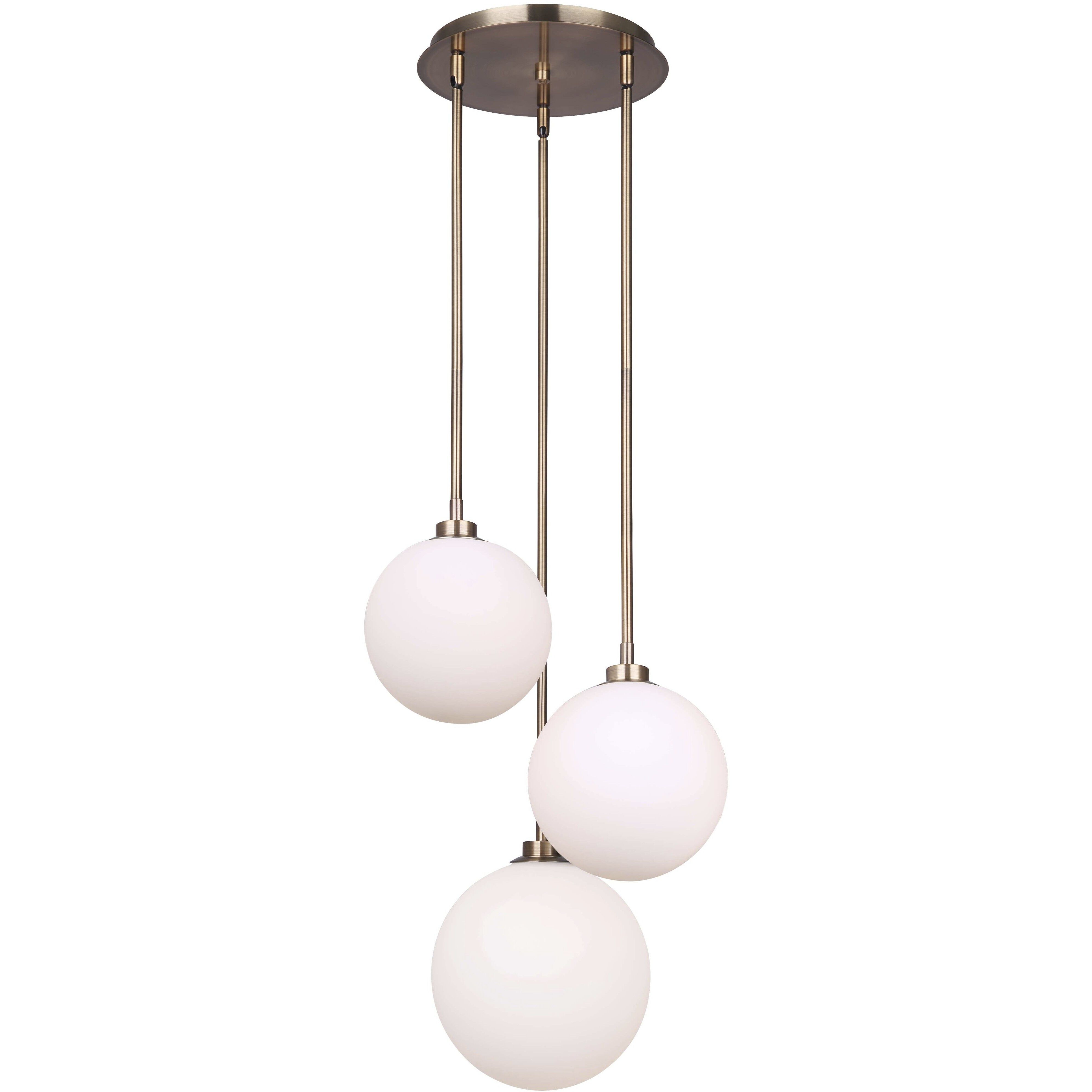 Simone 3 Light 14.75 inch Gold Pendant Ceiling Light