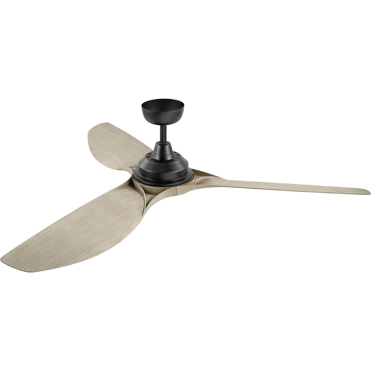 Imari 65 inch Satin Black with Wthrd Wh Wn Blades Ceiling Fan