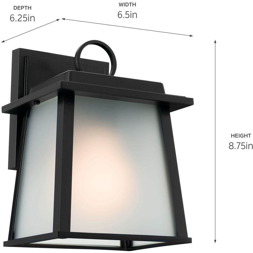 Noward 1 Light 8.75 inch Black Outdoor Wall Sconce, Small