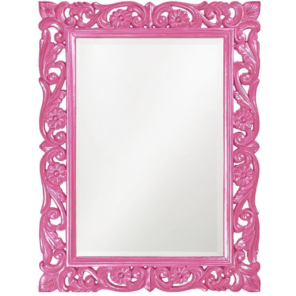 Chateau 42 X 31 inch Glossy Hot Pink Wall Mirror