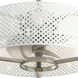 Eyrie 13 inch Brushed Stainless Steel with Silver Blades Ceiling Fan