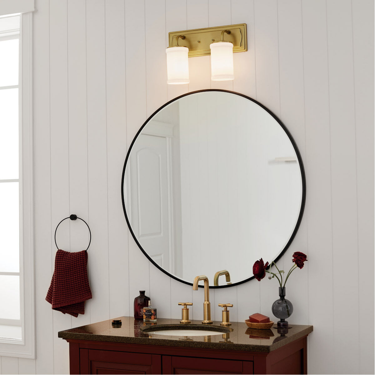 Homestead Vetivene 2 Light 15 inch Natural Brass Vanity Light Wall Light, Vetivene