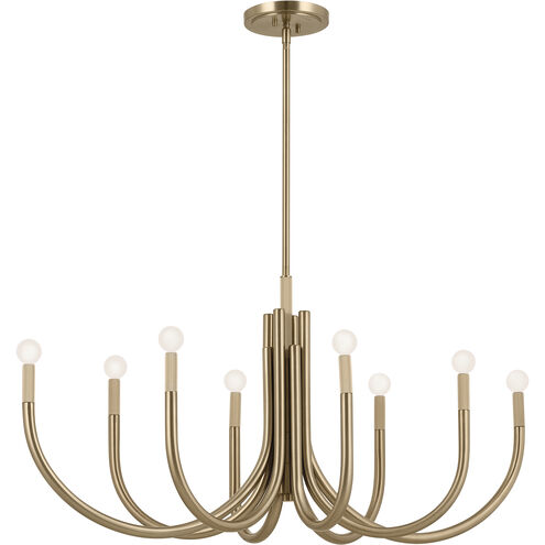 Odensa LED 21 inch Champagne Bronze Oval Chandelier Ceiling Light in Brushed Gold and Champagne Bronze