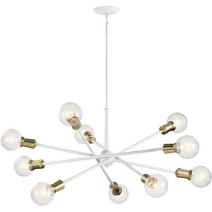 Armstrong 10 Light 47 inch White Chandelier 1 Tier Large Ceiling Light, 1 Tier Large