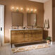 Madden 3 Light 24 inch Champagne Bronze Wall Mount Bath Wall Light, 3 Arm