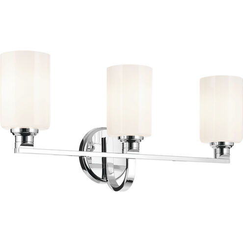 Gioe 3 Light 24.25 inch Chrome Vanity Light Wall Light