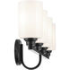 Gioe 4 Light 32.25 inch Black Vanity Light Wall Light