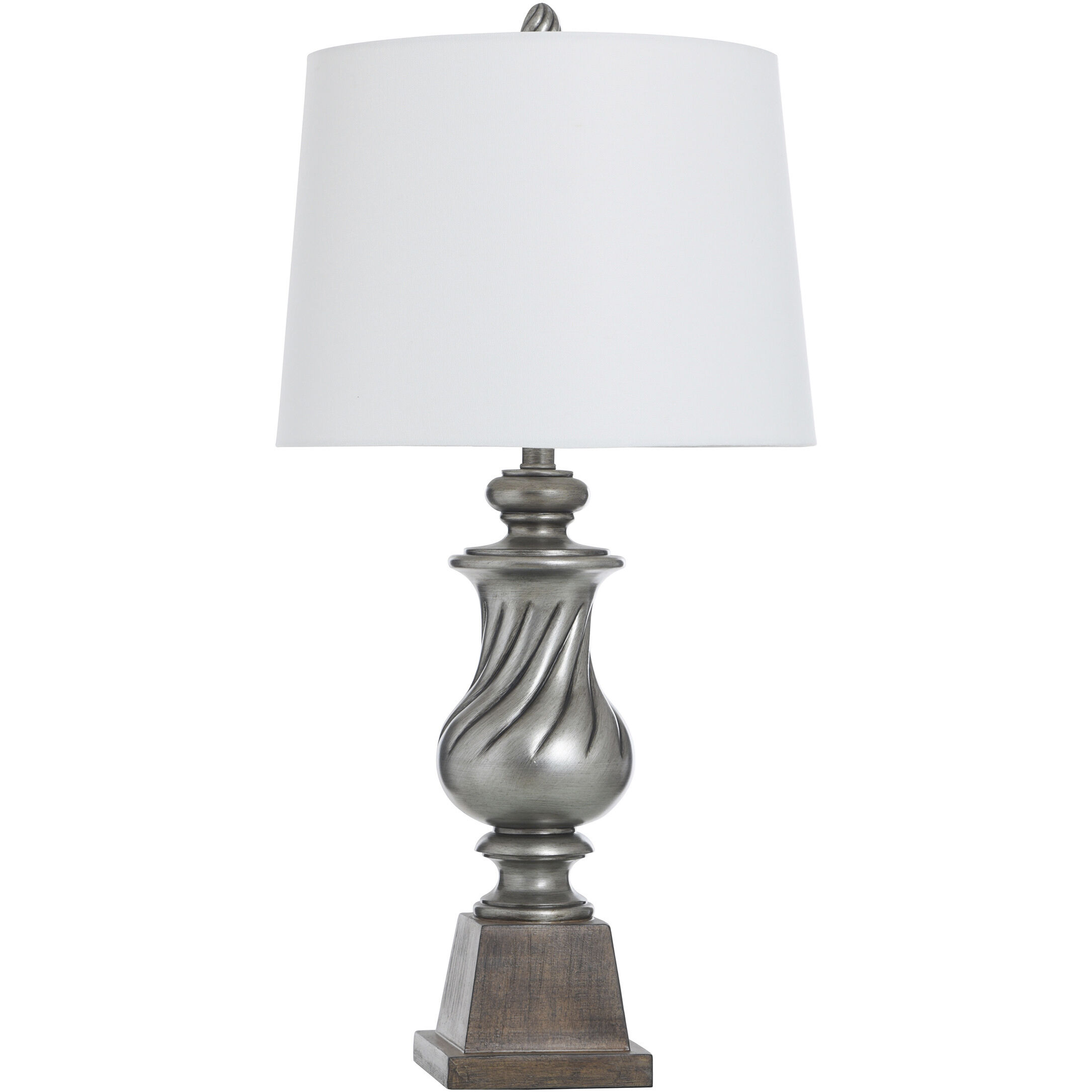 Worthby 32 inch 150.00 watt Dark Silver Table Lamp Portable Light