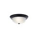 Independence 2 Light 13 inch Black Flush Mount Light Ceiling Light