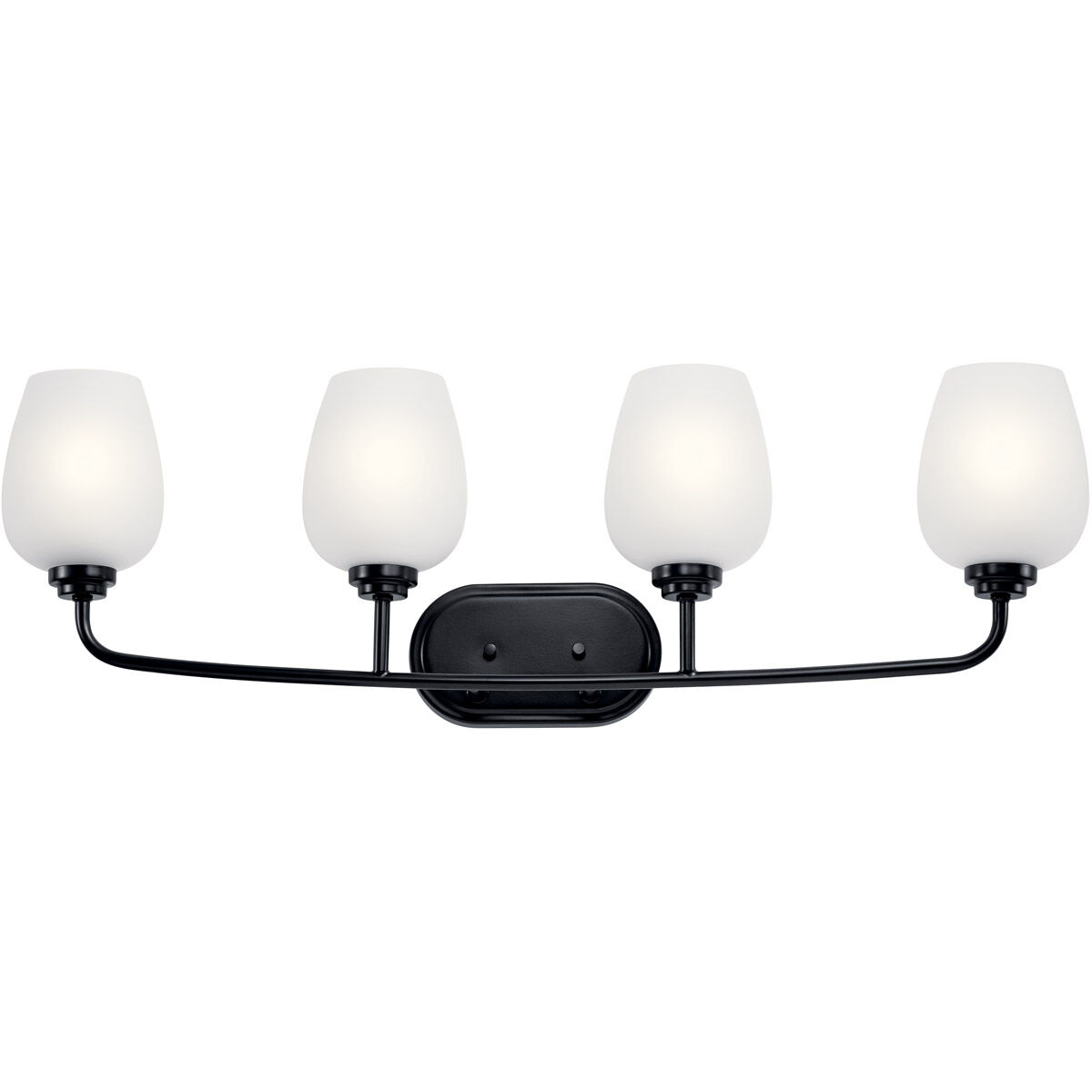 Valserrano 4 Light 34 inch Black Wall Mt Bath 4 Arm Wall Light