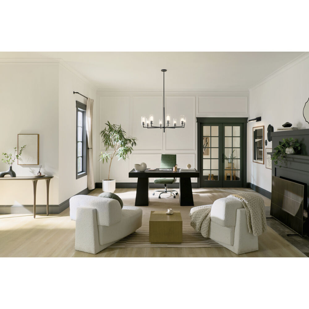 Velestino 8 Light Black Chandelier Ceiling Light