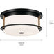 Brit LED 12 inch Black and Champagne Bronze Flush Mount Ceiling Light in Champagne Bronze with Black