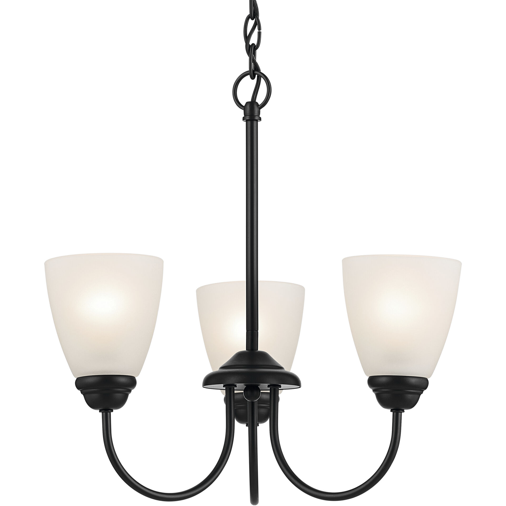 Jolie 3 Light Black Mini Chandelier Ceiling Light in Incandescent