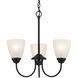Jolie 3 Light Black Mini Chandelier Ceiling Light in Incandescent