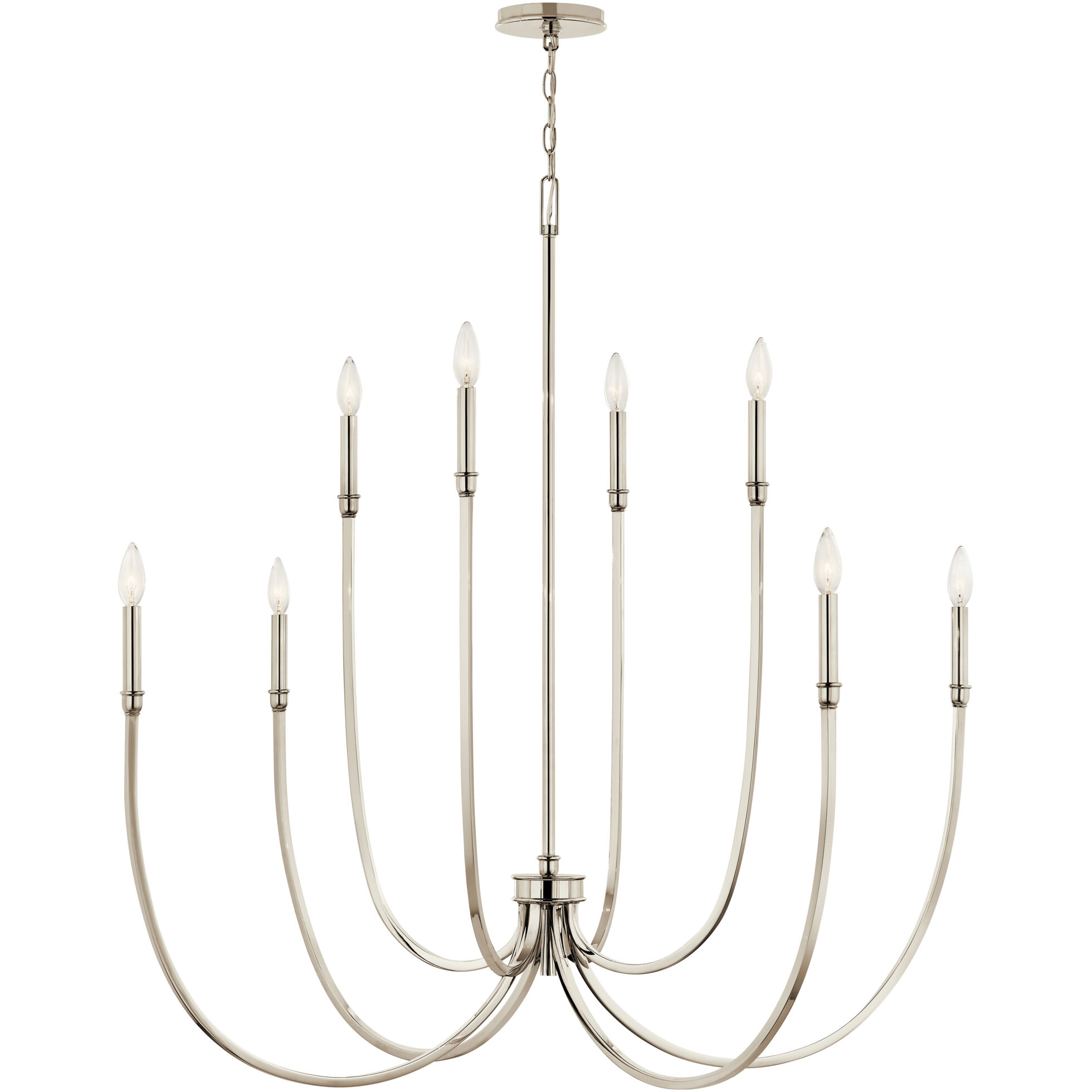 Malene 8 Light Polished Nickel Chandelier Foyer Ceiling Light