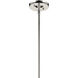 Laria 1 Light Polished Nickel Pendant Ceiling Light in Clear