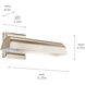 Carston 1 Light 12.25 inch Polished Nickel Wall Sconce Wall Light
