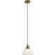 Avery 1 Light 8 inch Natural Brass Mini Pendant Ceiling Light