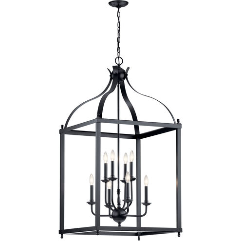 Larkin 8 Light 24 inch Black Chandelier Foyer Ceiling Light