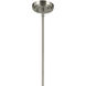 Everly 1 Light Brushed Nickel Pendant Ceiling Light in Clear