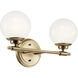 Benno 2 Light 14.75 inch Champagne Bronze Bath Bracket Wall Light, 2 Arm