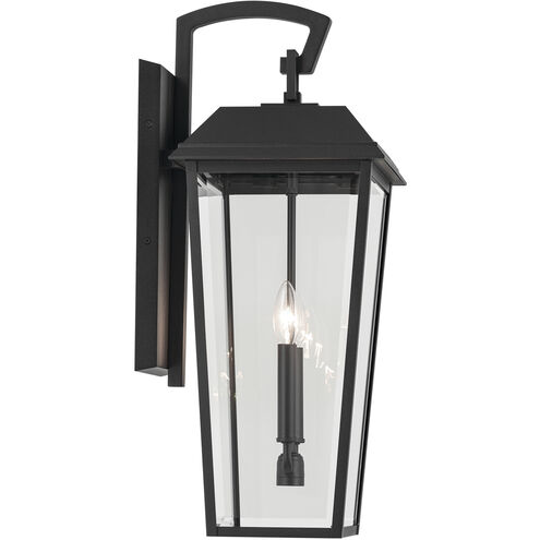 Mathus 2 Light 24.25 inch Black Textured Outdoor Wall, Large