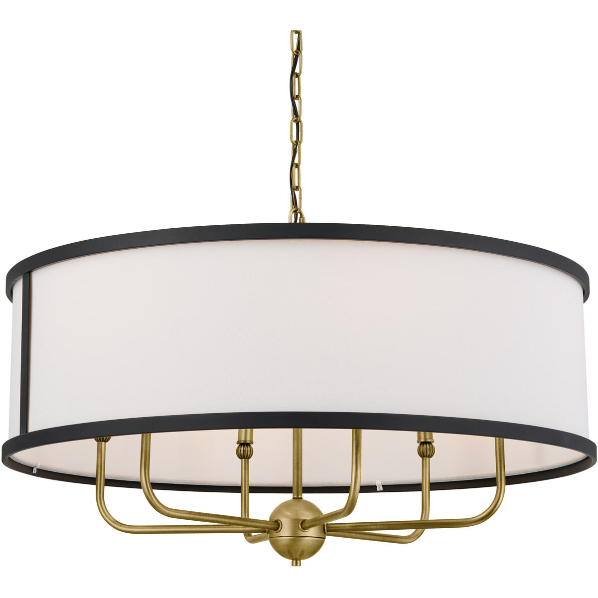 Homestead Heddle 6 Light 30.5 inch Natural Brass Chandelier Ceiling Light