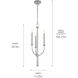 Florence 3 Light 11.25 inch Polished Nickel Chandelier Ceiling Light