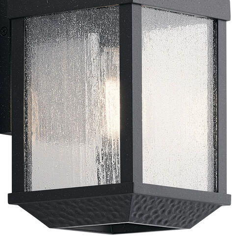 Springfield 1 Light 14 inch Distressed Black Outdoor Wall, Small