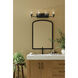 Shailene 4 Light 29.75 inch Black Bath Light Wall Light