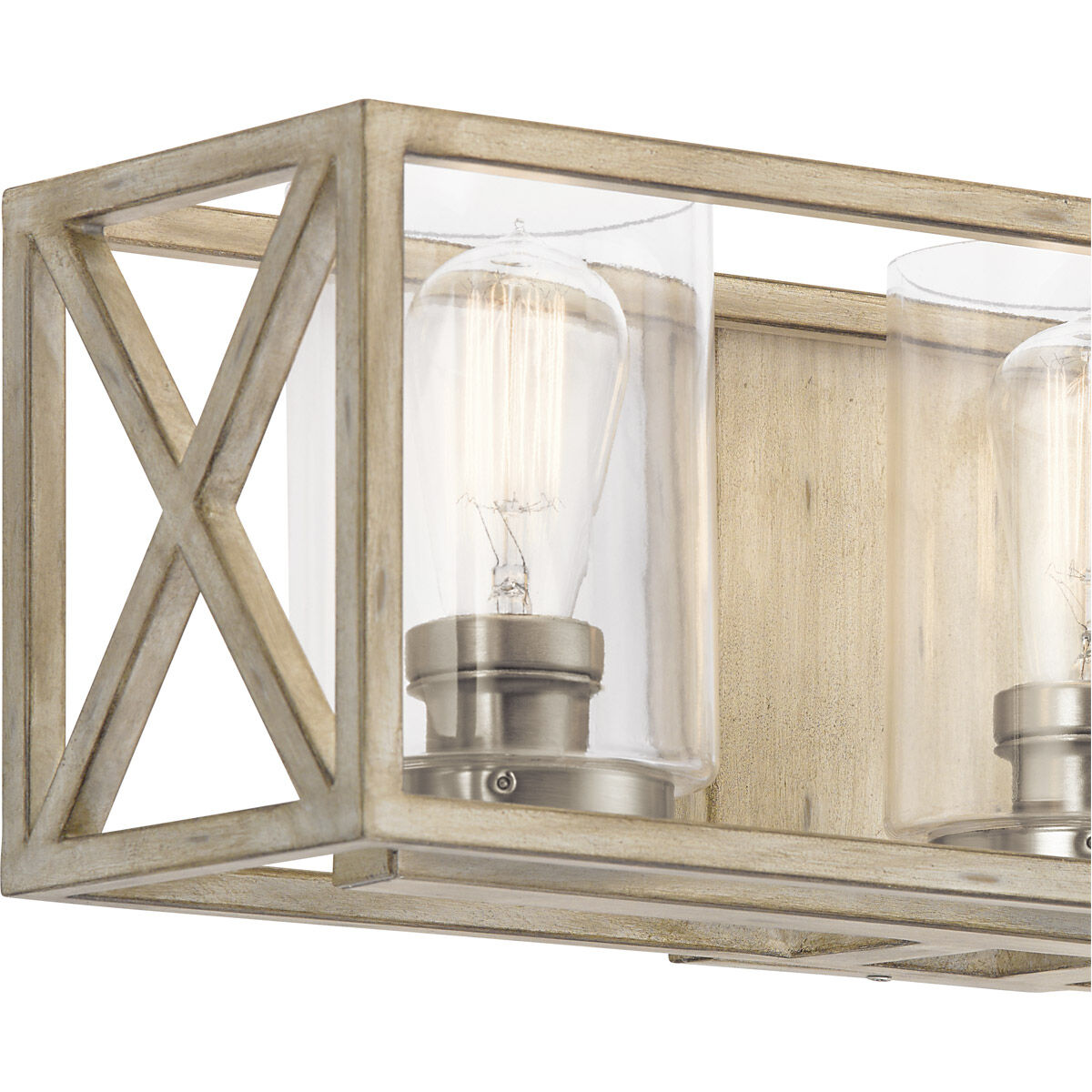 Moorgate 3 Light 23 inch Distressed Antique White Wall Mt Bath 3 Arm Wall Light