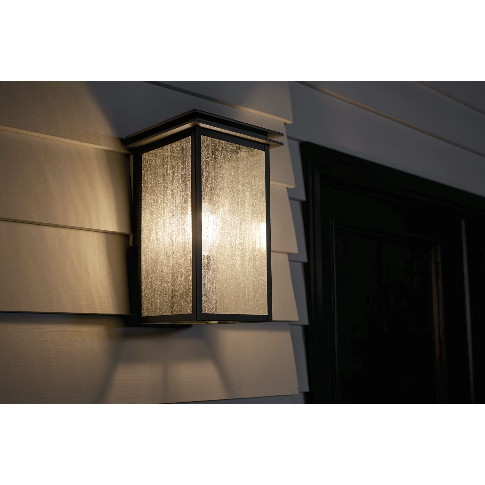 Arkville 1 Light 14 inch Textured Black Outdoor Wall Light, Medium