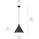 Zailey 1 Light Black Pendant Ceiling Light