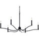 Malene 6 Light Black Chandelier Ceiling Light, 1 Tier Medium