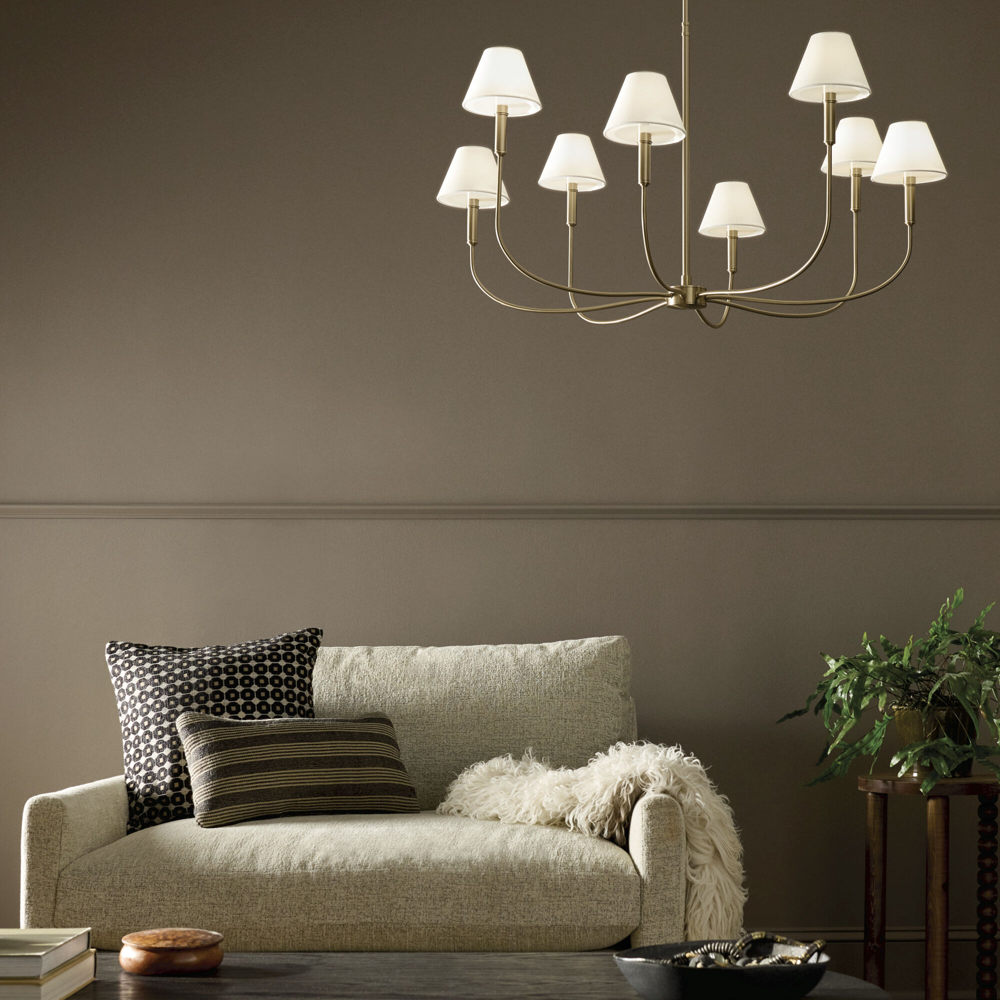 Eadie 8 Light Champagne Bronze Chandelier Foyer Ceiling Light