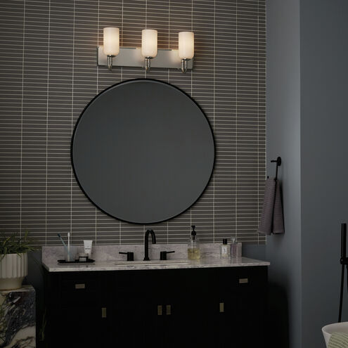 Solia LED 24 inch Polished Nickel with Satin Nickel Bathroom Vanity Light Wall Light