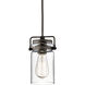 Brinley 1 Light 4.75 inch Olde Bronze Mini Pendant Ceiling Light
