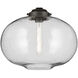 Avery 1 Light Olde Bronze Semi Flush Ceiling Light
