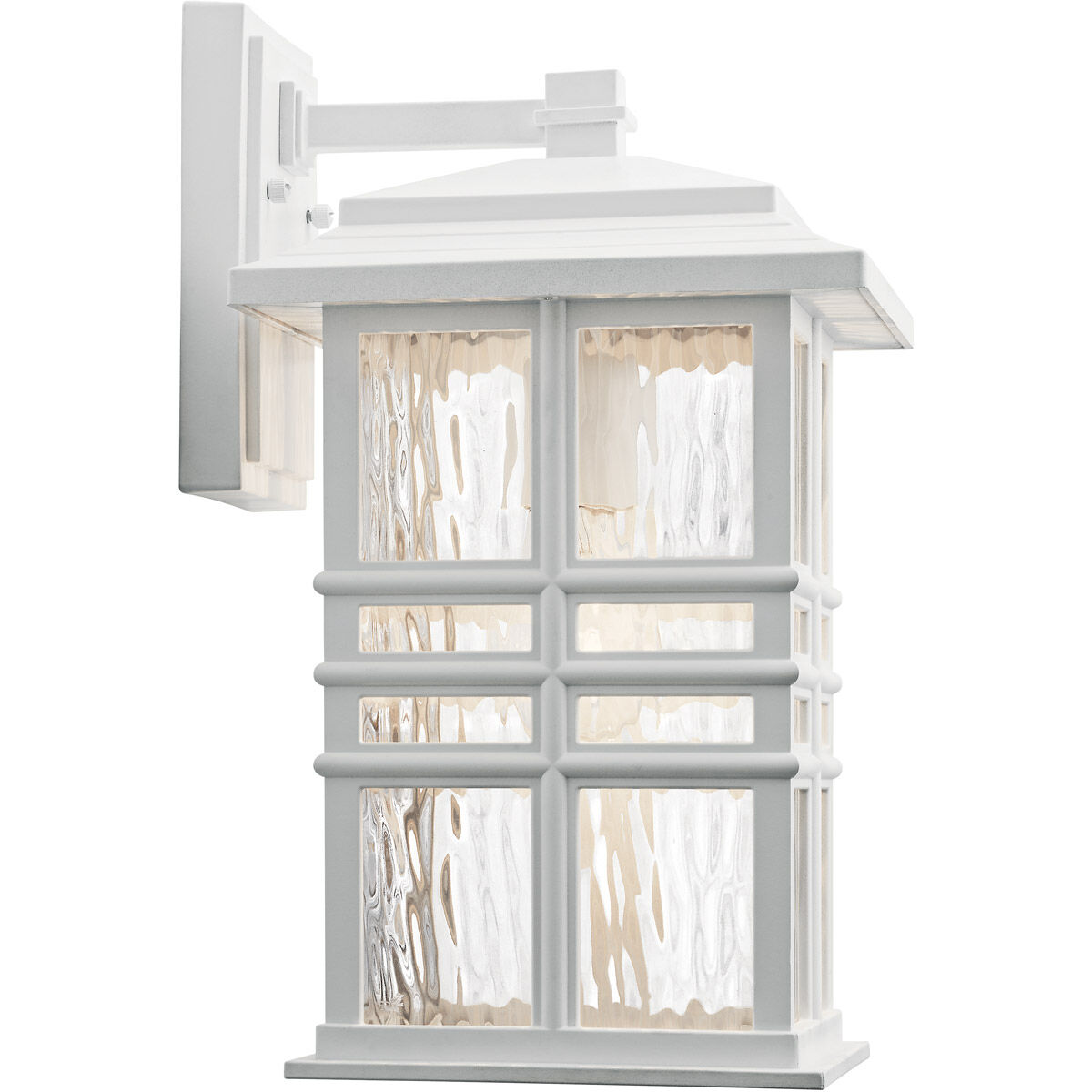 Beacon Square 1 Light 14 inch White Outdoor Wall, Medium