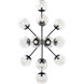 Silvarious 12 Light 26.75 inch Black Chandelier/Semi Flush Ceiling Light